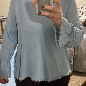 Denim/tencel blouse